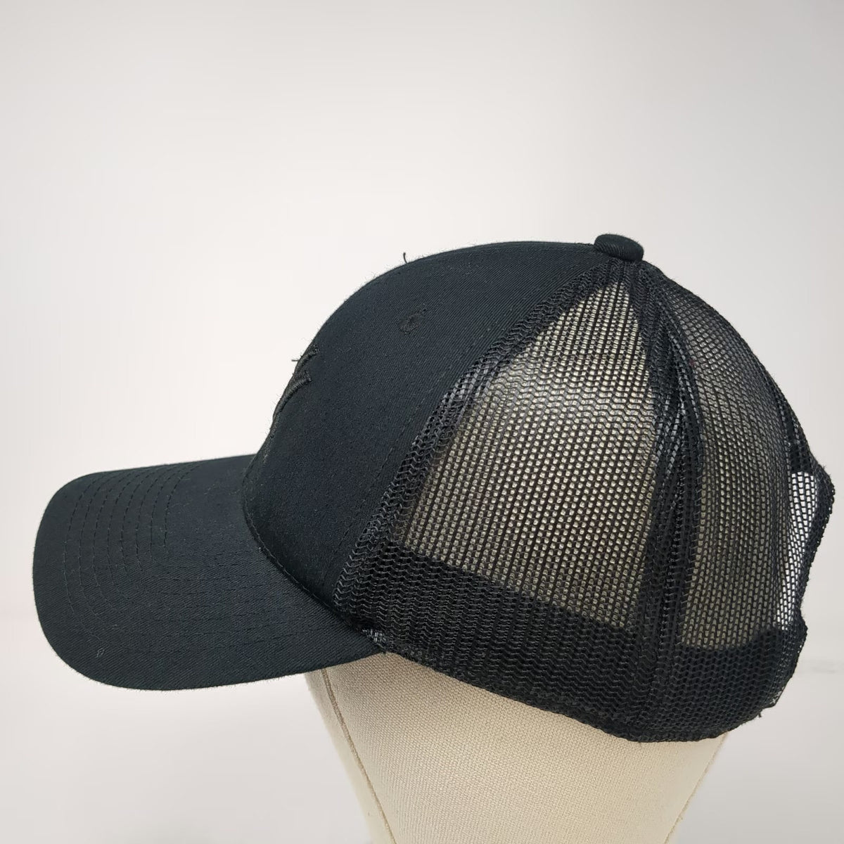 Vortex Optics Trucker Hat Black One Size Mesh Snapback Tonal Logo Structured