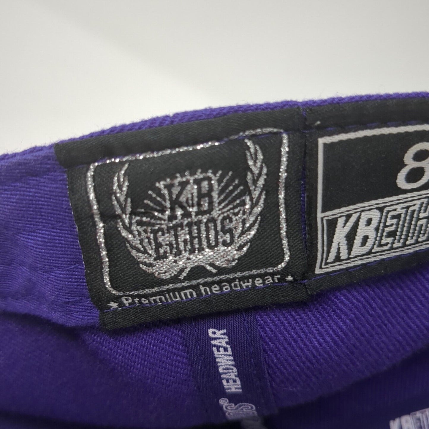 KB ETHOS Fitted Hat Purple 8 Solid Blank 6 Panel Vent Holes Outdoor
