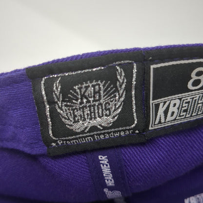 KB ETHOS Fitted Hat Purple 8 Solid Blank 6 Panel Vent Holes Outdoor