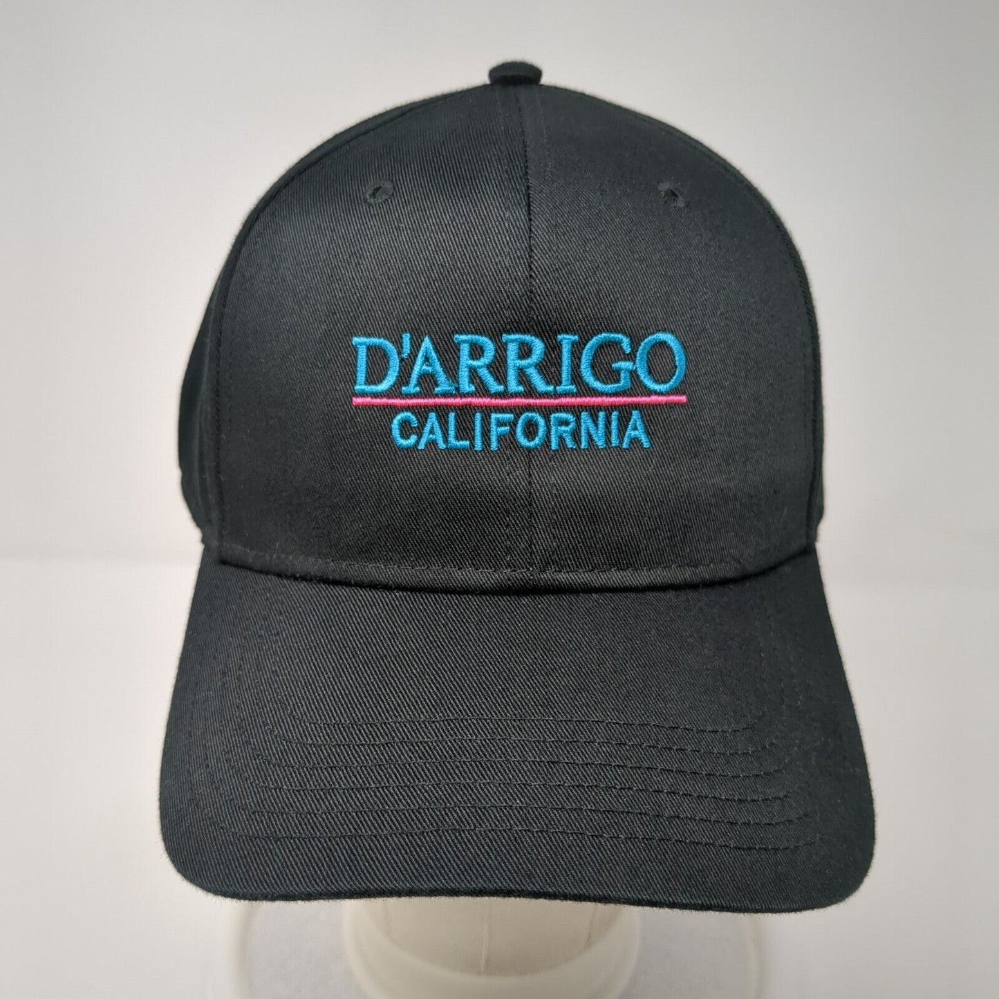 D'Arrigo California Snapback Hat Black One Size Solid Embroidered Otto