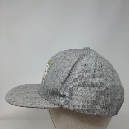 Bud Light Lime Snapback Hat Gray OSFM Adjustable Embroidered Quake City Caps