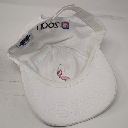 Big Baseball Cap White One Size Flamingo Yooz Logo Strapback Cotton Hat