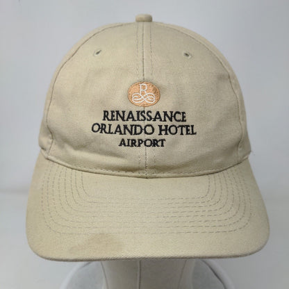 Renaissance Orlando Hotel Airport Slideback Hat Tan OSFA Embroidered Otto Cap