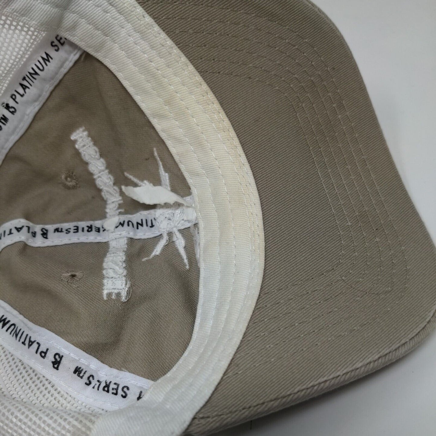 Mississippi Tennessee Transformers Inc Strapback Trucker Hat Tan OSFM Mesh Back