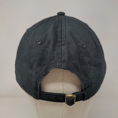 Top Gun Slideback Hat Black OSFM Adjustable Embroidered Vented Holes 6 Panel