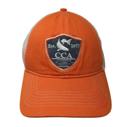 Est. 1977 CCA Snapback Trucker Hat Orange One Size Mesh Back Headwear