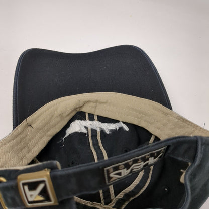 Whitetail Slideback Hat Black OSFA Adjustable Embroidered 6 Panel Ahead Vintage