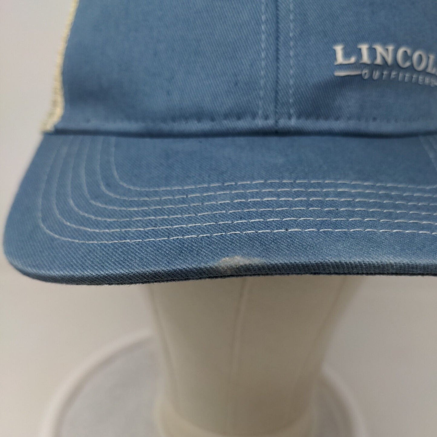 Outdoor Cap Men's Snapback Mesh Back Hat Blue Size OSFM Lincoln Outfitters Logo