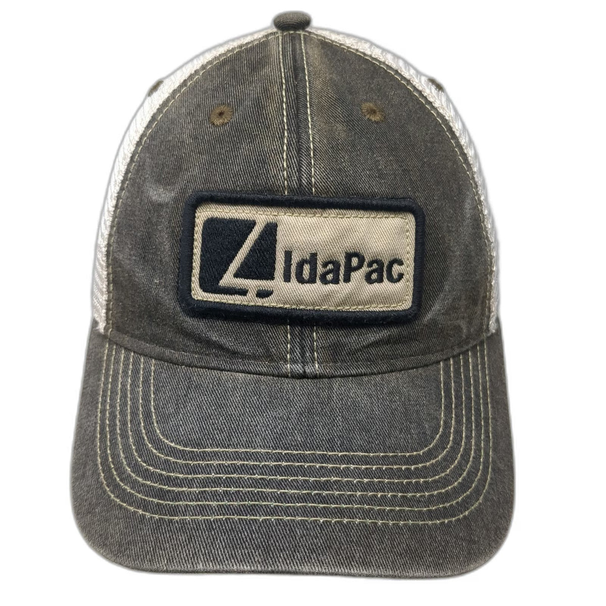 Legacy Trucker Hat Gray One Size IdaPac Mesh Snapback Patch Green Underbrim
