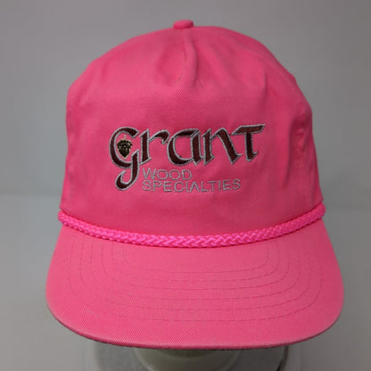 Grant Wood Specialties Slideback Hat Pink OS Adjustable Embroidered Rope San Sun