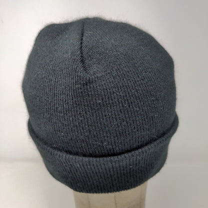 CBDistillery Men's Knit Beanie Hat Black Patch Logo 100% Acrylic