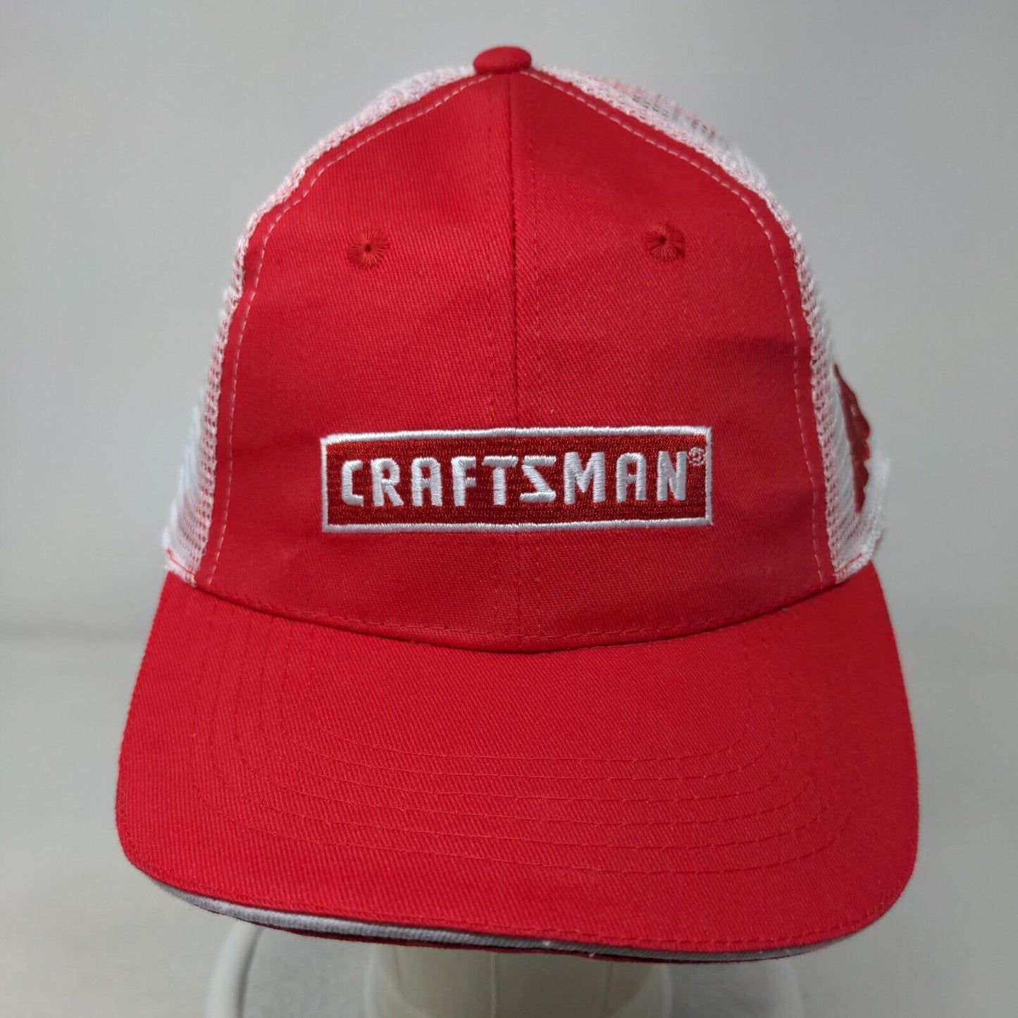Craftsman ACE Snapback Mesh Back Trucker Hat Red OSFM Embroidered Colorblock
