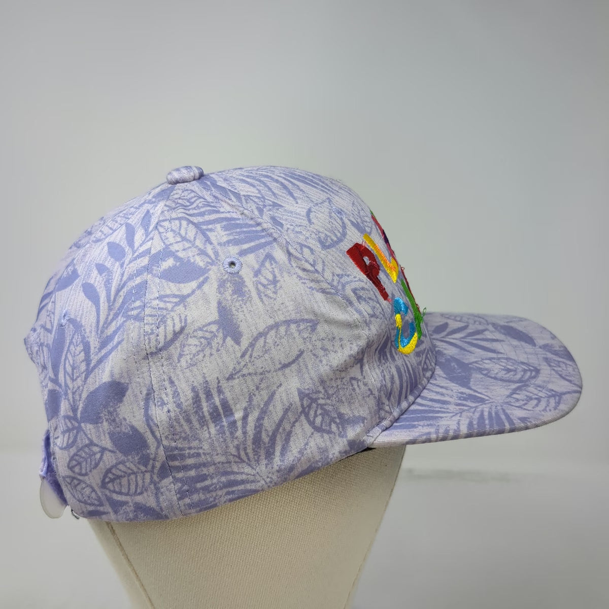 Genesis Playa Del Carmen Baseball Cap Purple One Size Strapback Leaf Print Hat