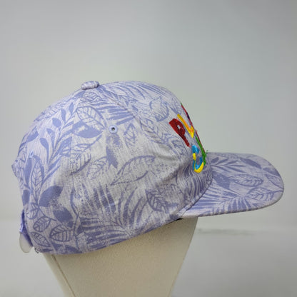 Genesis Playa Del Carmen Baseball Cap Purple One Size Strapback Leaf Print Hat