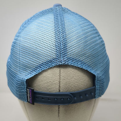 Patagonia Trucker Hat Blue One Size Live Simply Mountain Mesh Snapback Graphic