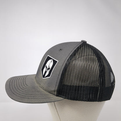 FMT Snapback Mesh Back Trucker Hat Gray One Size Embroidered Logo