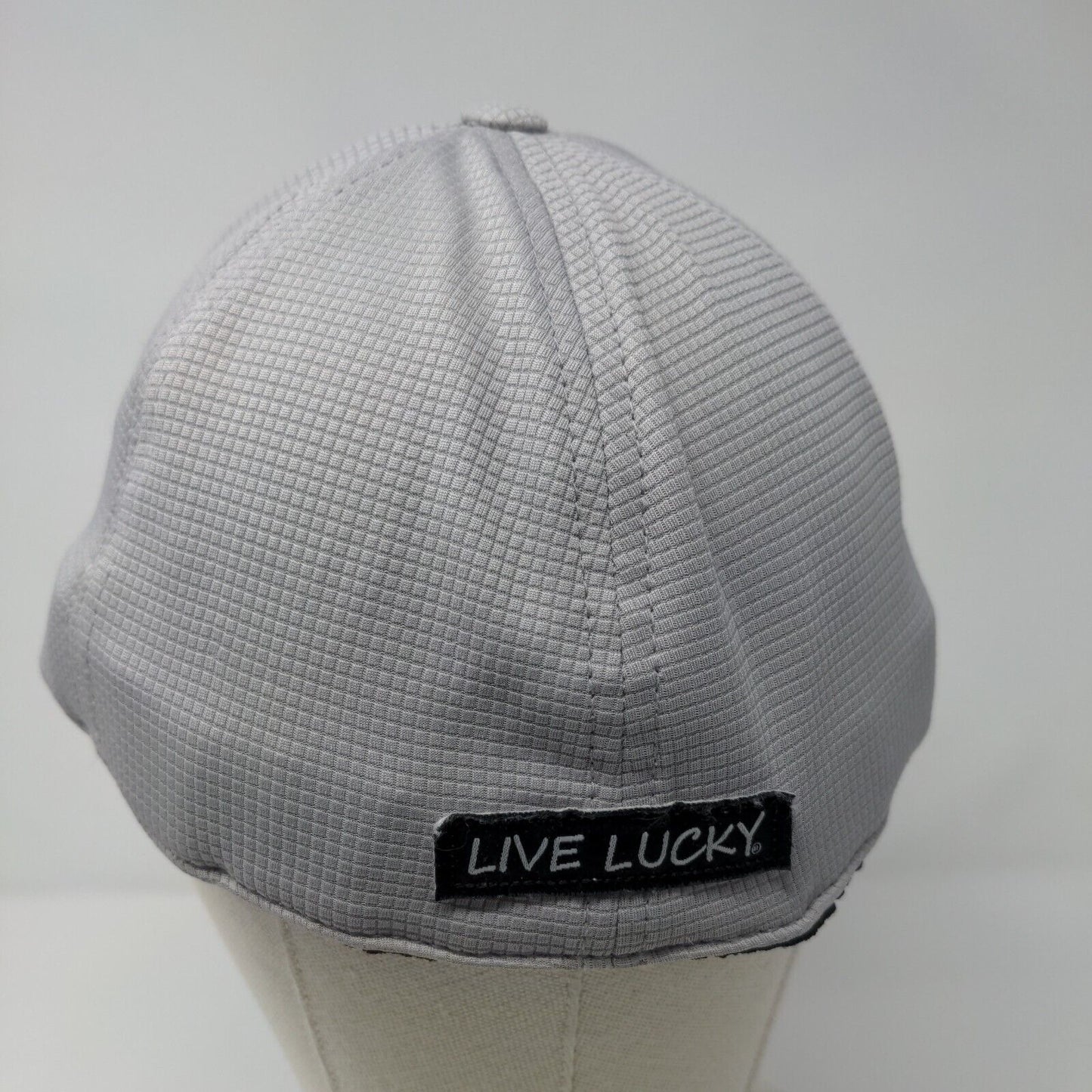 Live Lucky Top Golf Las Vegas Fitted Hat Gray L/XL Memory Fit Black Clover