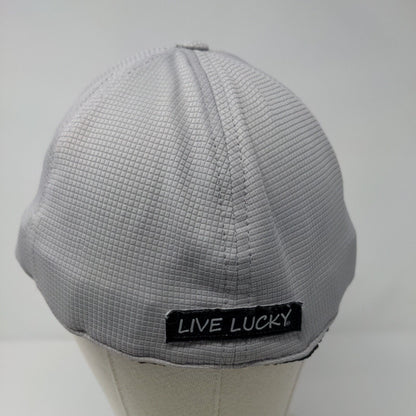 Live Lucky Top Golf Las Vegas Fitted Hat Gray L/XL Memory Fit Black Clover