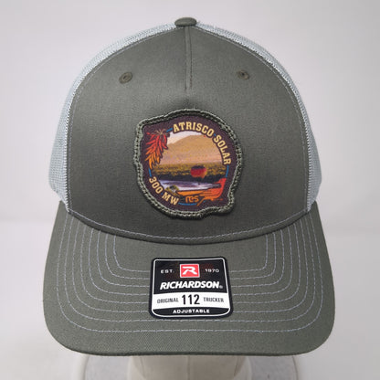 Atrisco Solar 300 MW Snapback Trucker Hat Green OS Adjustable Sportex Richardson