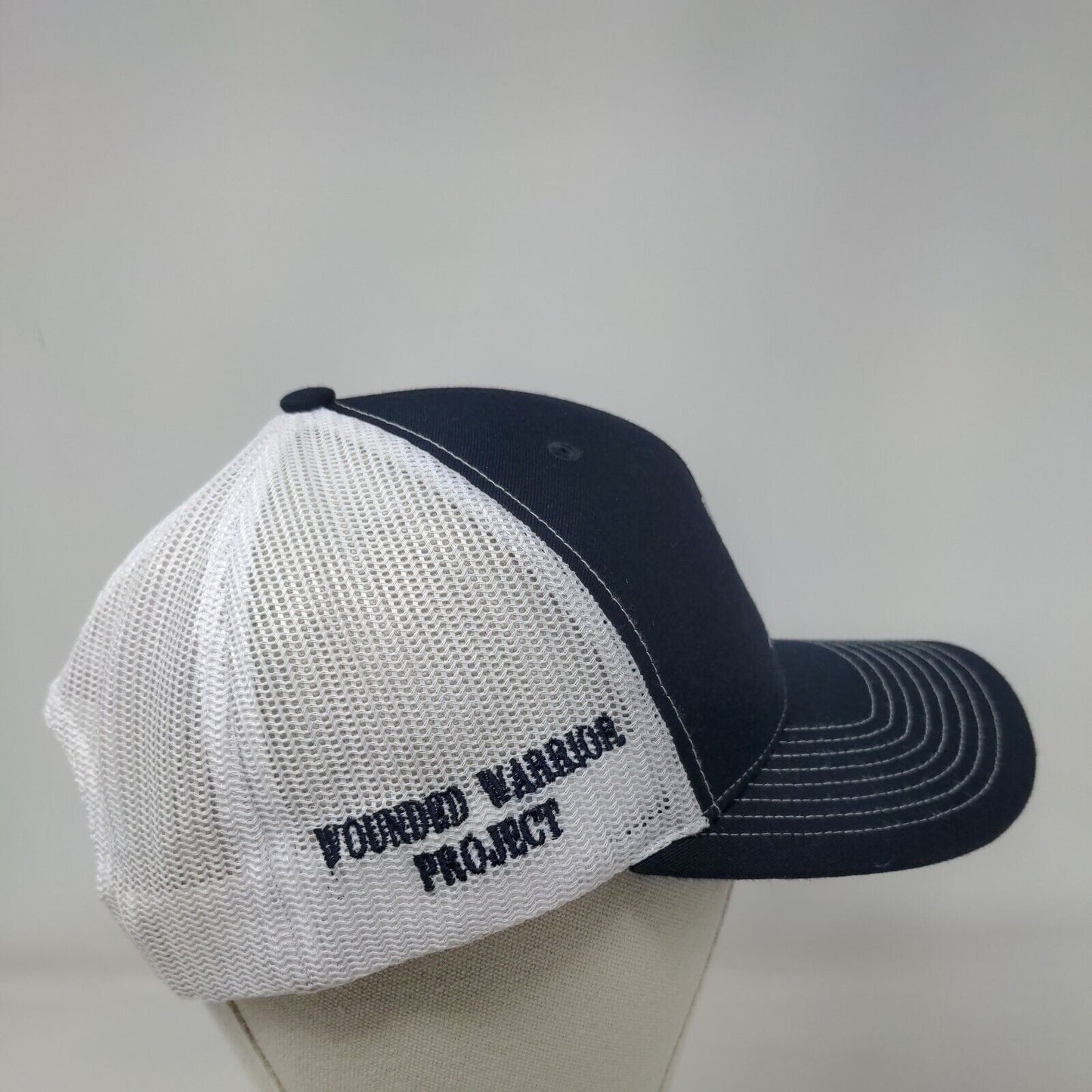 Wounded Warrior Project Snapback Trucker Hat Blue One Size Mesh Back Richardson