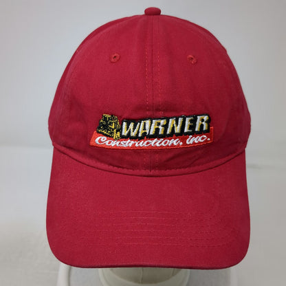 Port & Company Baseball Cap Red OSFM Warner Construction Hat Excavator Graphic
