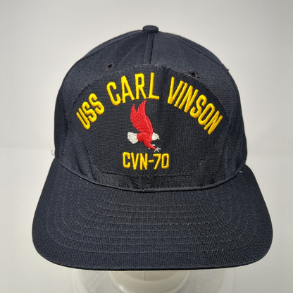 USS Carl Vinson CVN-70 Snapback Hat Black OS Adjustable California Headwear