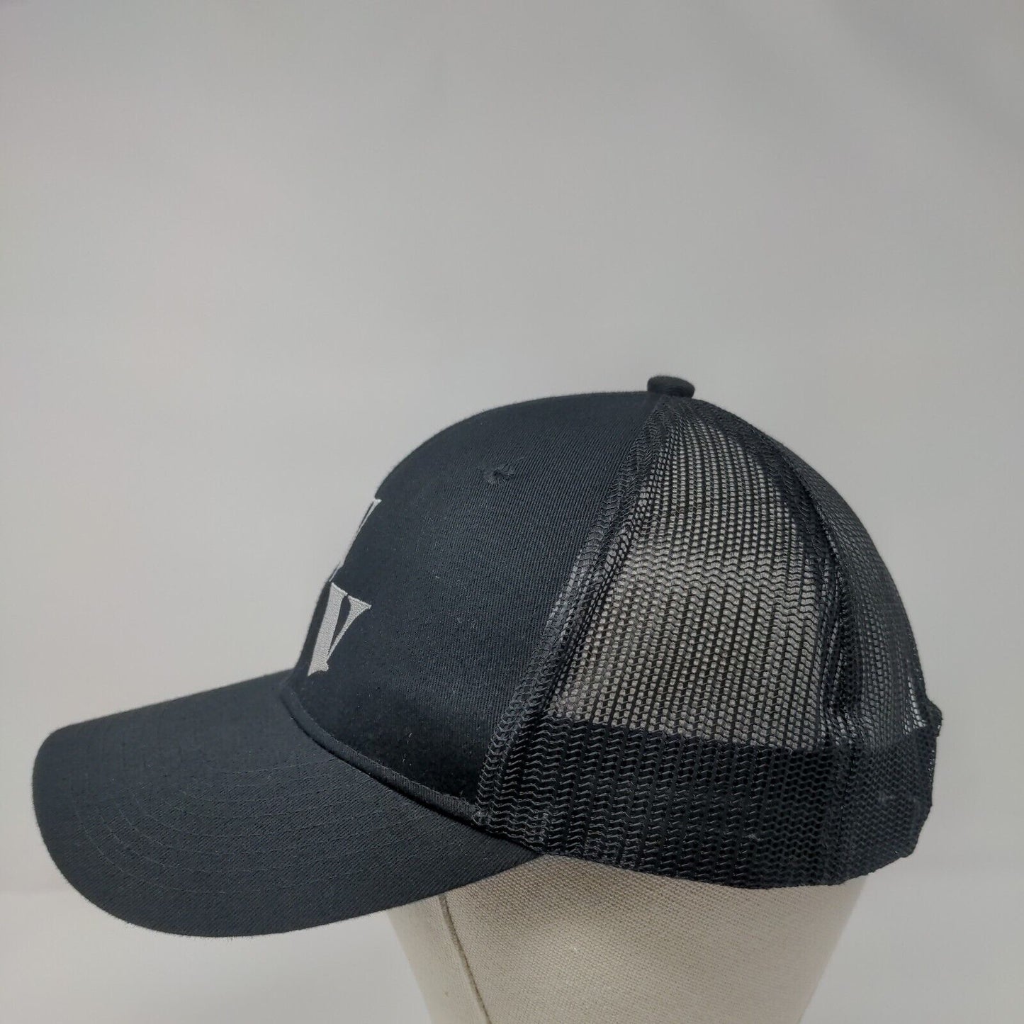 WV Snapback Mesh Back Trucker Hat Black One Size Solid Port Authority
