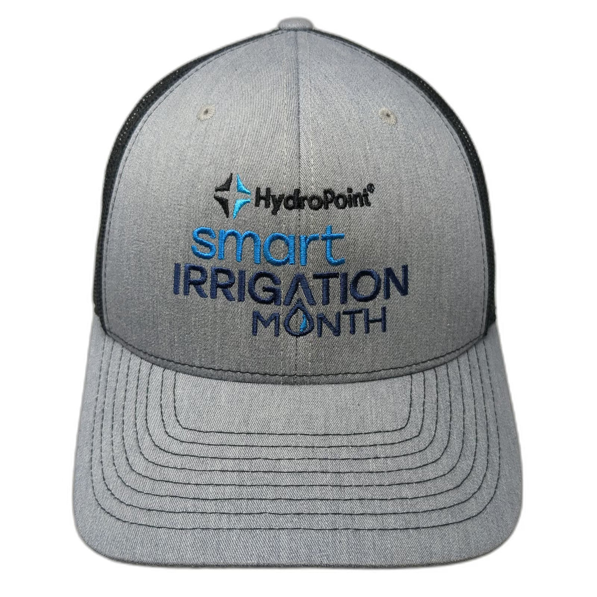 Richardson Trucker Hat Gray One Size Snapback Mesh HydroPoint Smart Irrigation