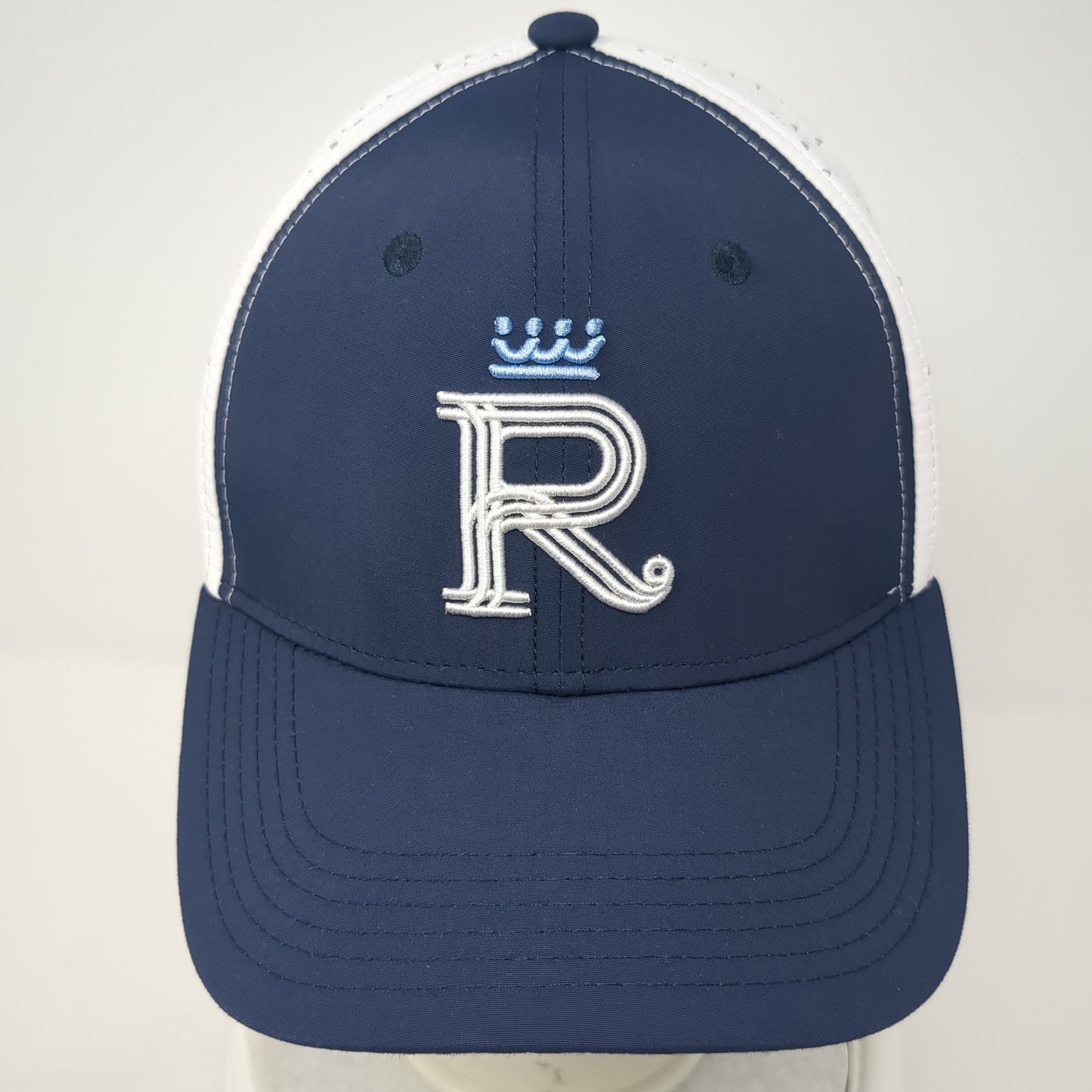 Royals Slideback Hat Blue One Size Adjustable Laser Cut Colorblock