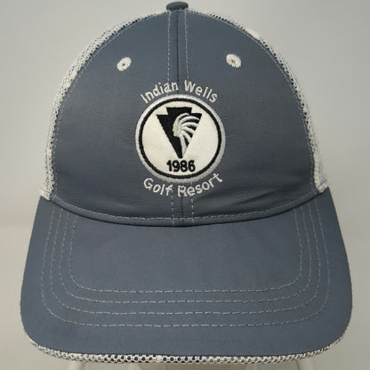 Ahead Baseball Cap Gray One Size Indian Wells Golf Resort Mesh Back Camo Hat