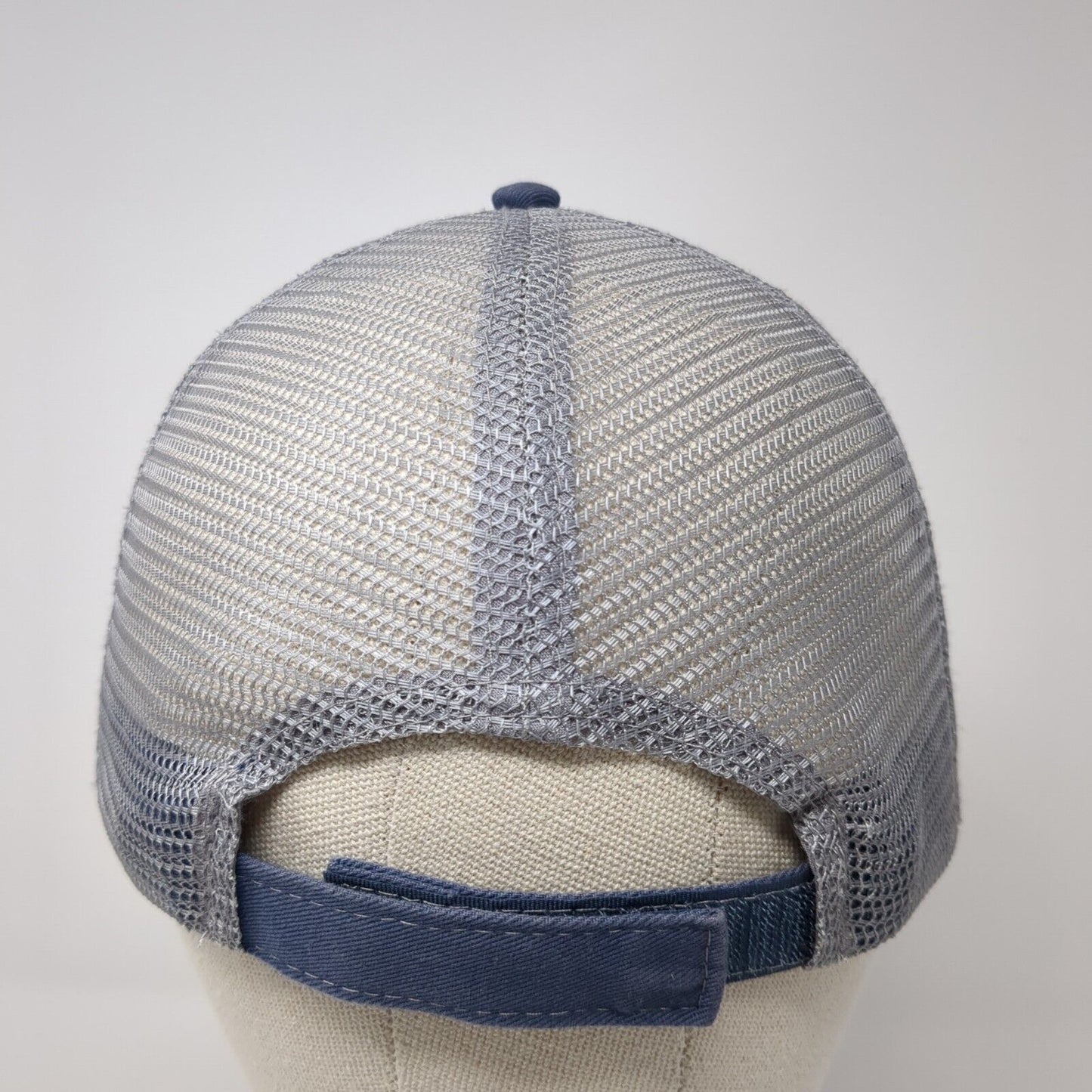 Athleta Strapback Trucker Hat Blue One Size Adjustable Mesh Back Paramount