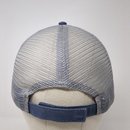 Athleta Strapback Trucker Hat Blue One Size Adjustable Mesh Back Paramount