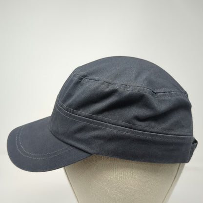 Army Cap Gray Hat One Size Strapback Cotton Solid Plain Military Cadet Style