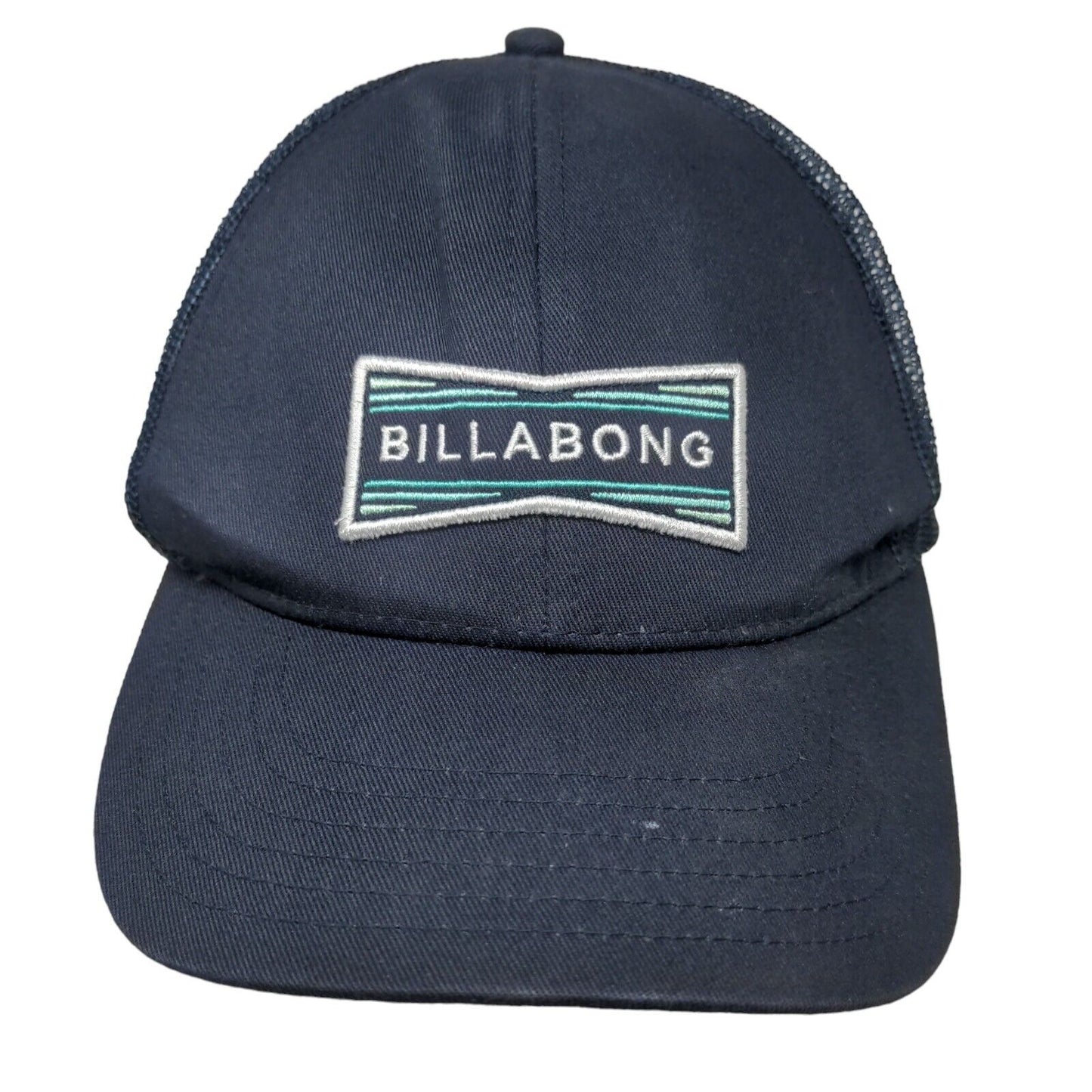 Billabong Snapback Trucker Hat Blue One Size Adjustable Embroidered Mesh Back