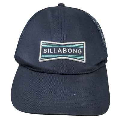 Billabong Snapback Trucker Hat Blue One Size Adjustable Embroidered Mesh Back
