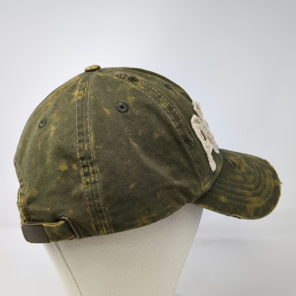 KBETHOS Baseball Cap Green One Size Distressed Army Cotton Slideback Hat