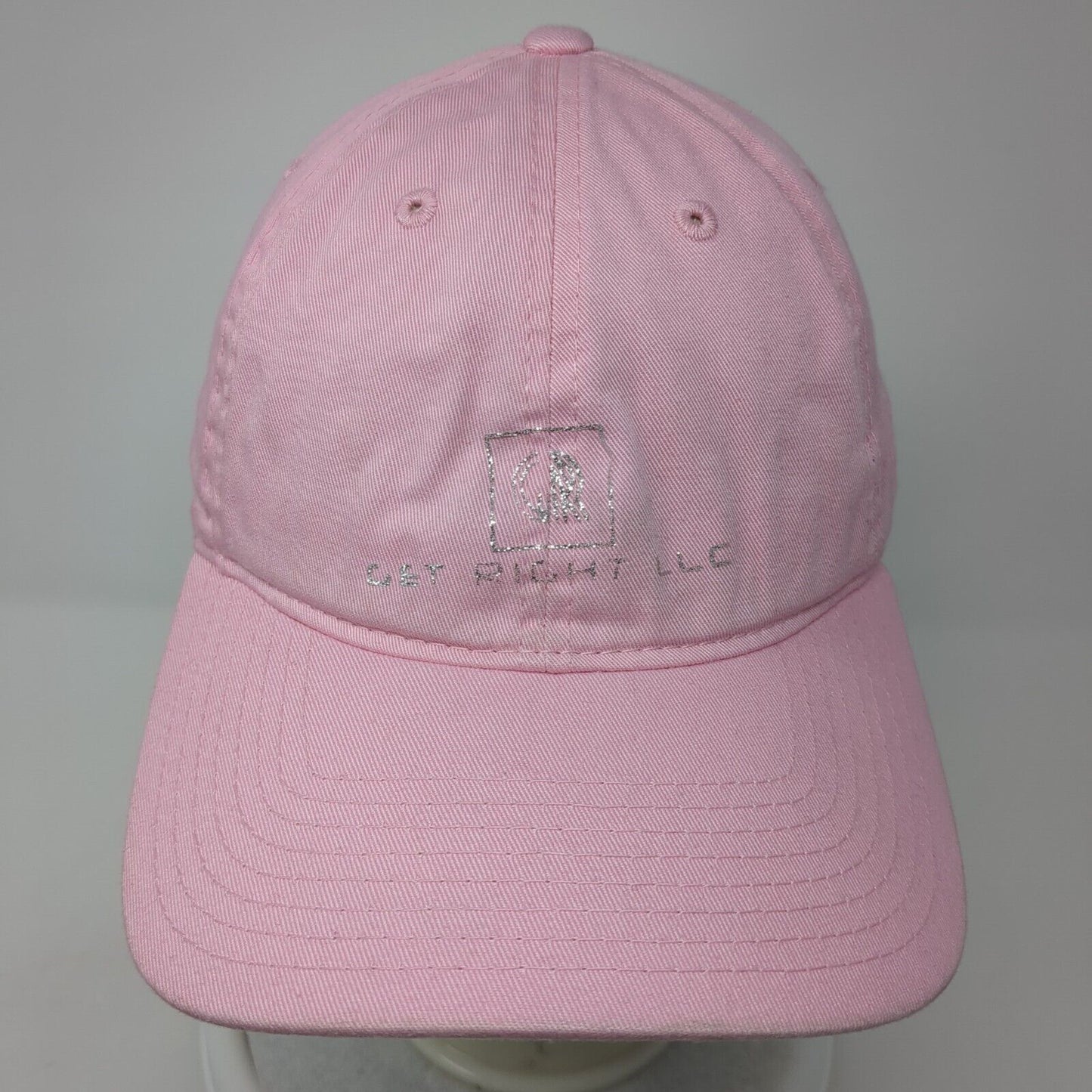 Get Right LLC Slideback Hat Pink One Size Adjustable Vented Holes 6 Panel Cotton
