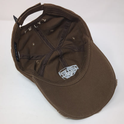 Ariat Strapback Baseball Cap Brown One Size Adjustable Distressed Lace Trim
