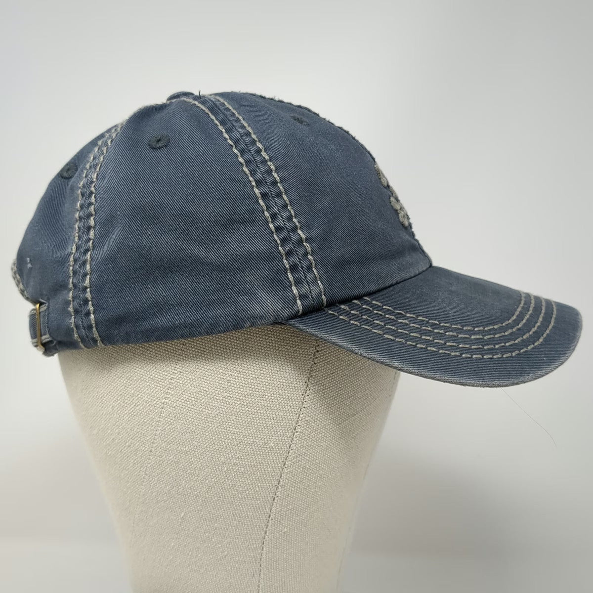 Life is Good Baseball Cap Blue One Size Contrast Stitching Washed Cotton Hat