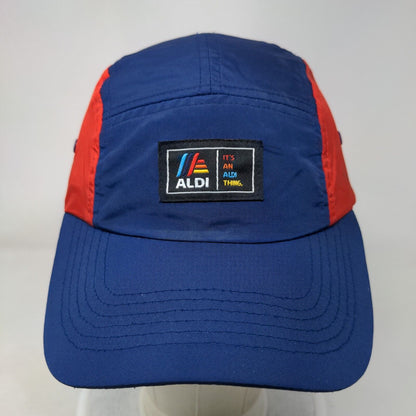It's An Aldi Thing Strapback Hat Blue One Size Colorblock 5 Panel