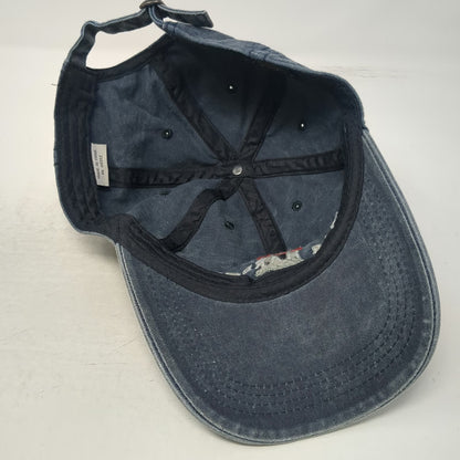 Mountain Baseball Cap Blue One Size Bar Harbor Maine Lobster American Flag Hat