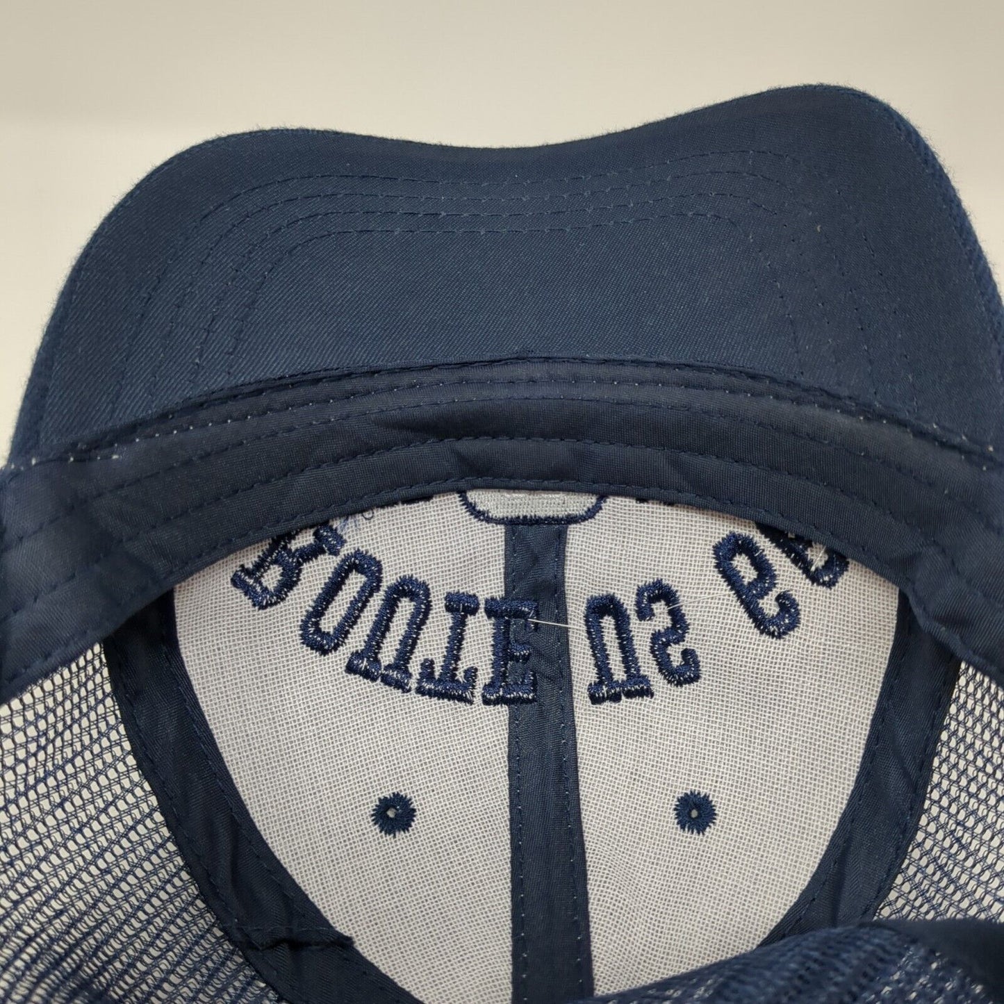 Route US 66 Snapback Trucker Hat Blue One Size Mesh Back Embroidered