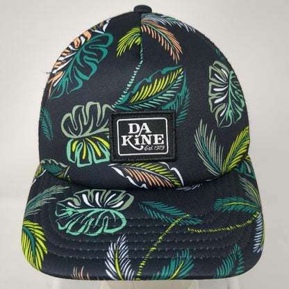 Dakine Trucker Hat Black Green Orange Yellow One Size Mesh Tropical Print Logo