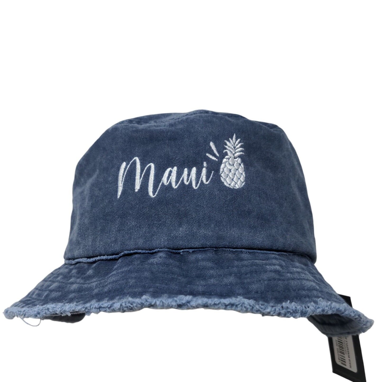 Maui Pineapple Bucket Hat Blue OSFM Embroidered David And Young W/Tags