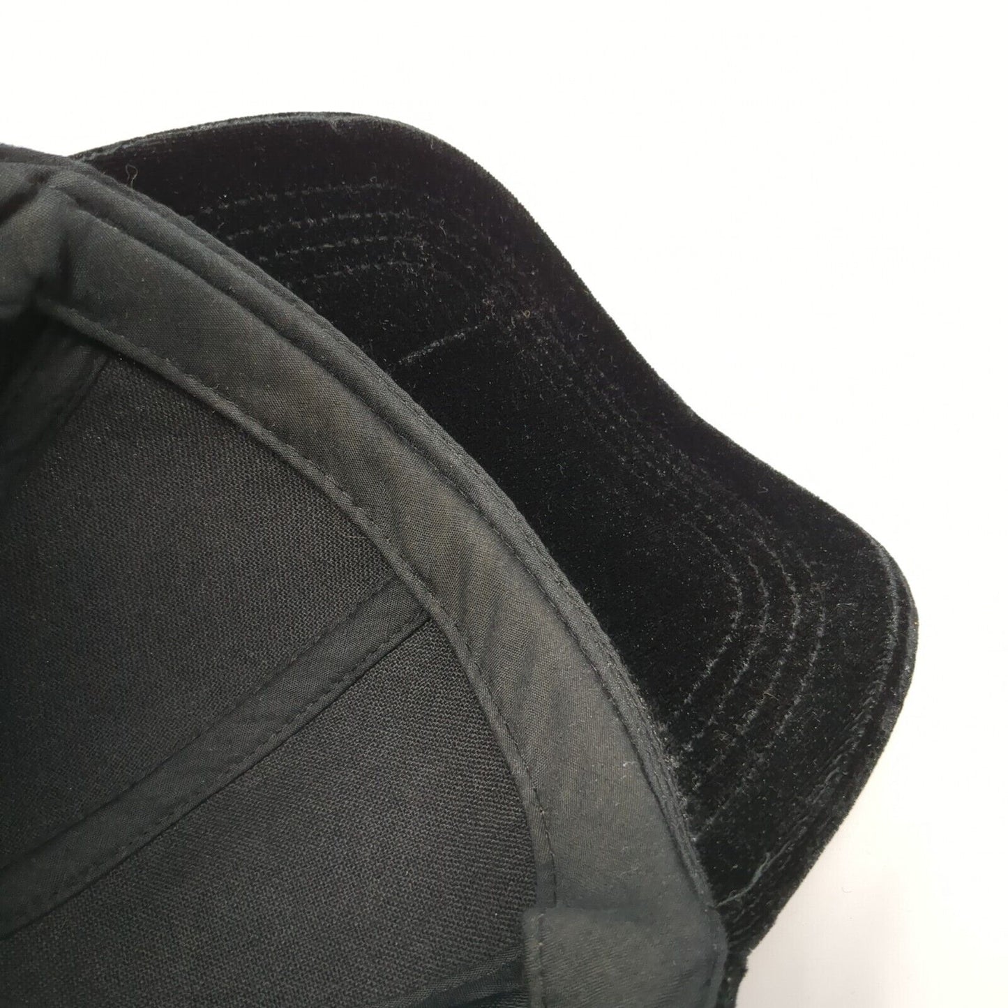 Express Strapback Hat Black One Size Adjustable Velvet Blank 6 Panel