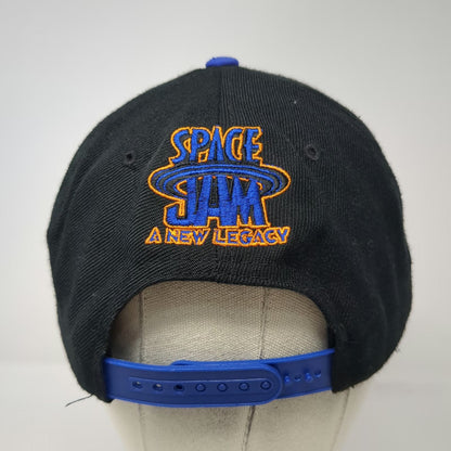 Space Jam Snapback Black One Size Tune Squad Graphic Embroidered Logo Movie Hat