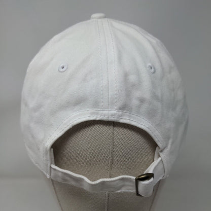 Unbranded Slideback Hat White OSFM Adjustable Solid 6 Panel Blank