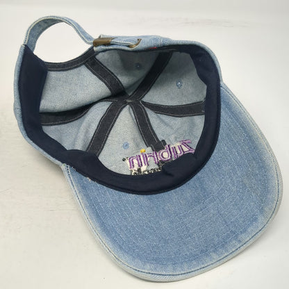 Toppers Baseball Cap Blue One Size Denim Embroidered Zubrin Logo Adjustable Hat