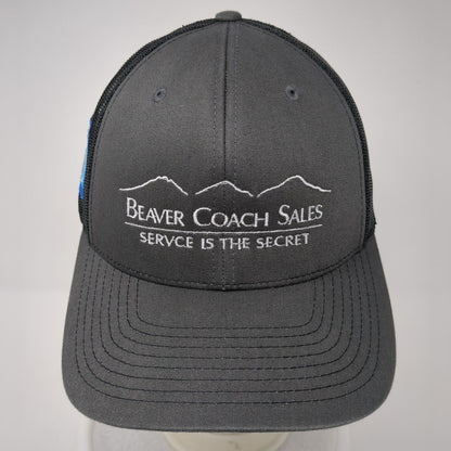 Beaver Coach Sales Servce Is The Secret Snapback Trucker Hat Gray OS Richardson