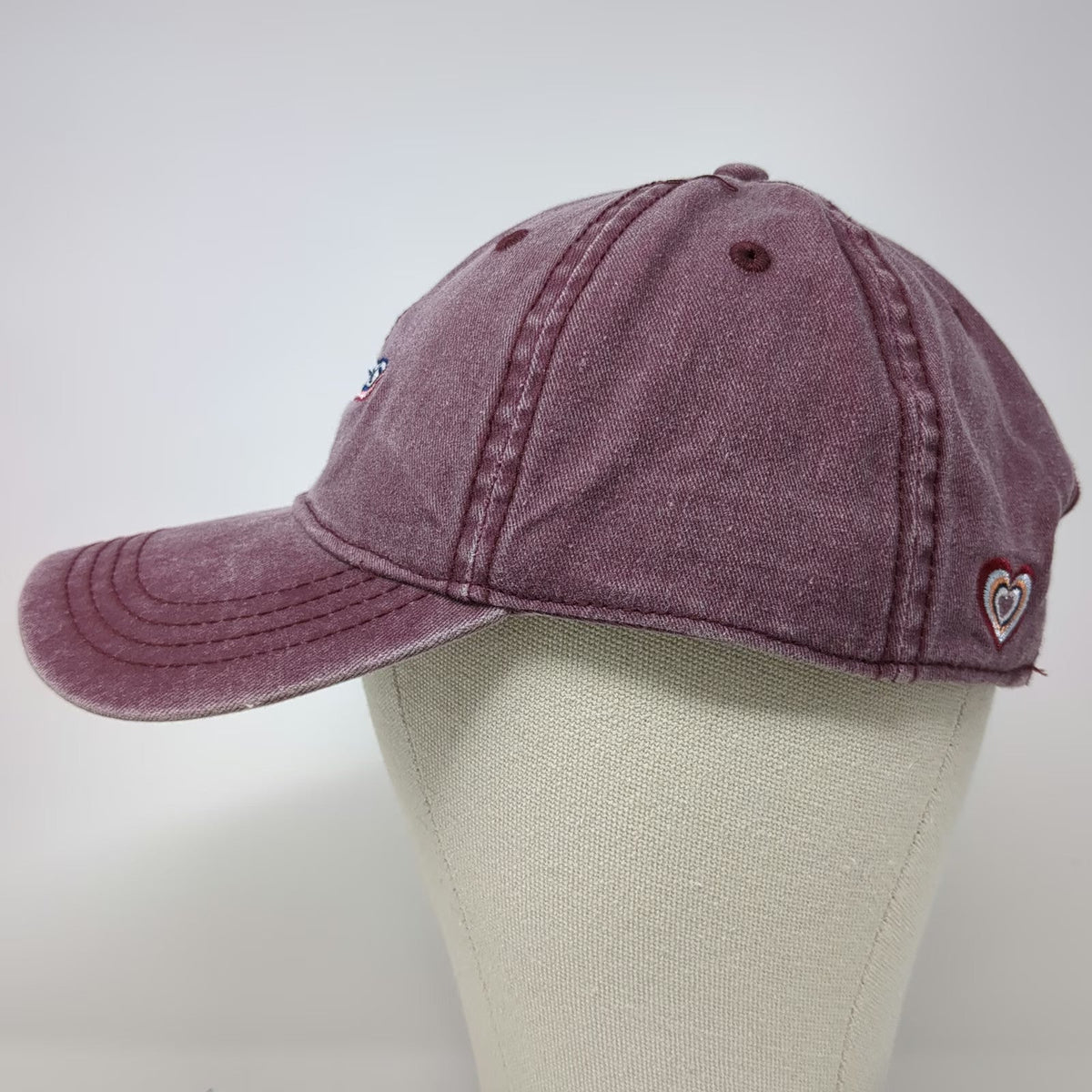 Home Free Kansas Baseball Cap Red One Size Retro Script Strapback Adjustable Hat